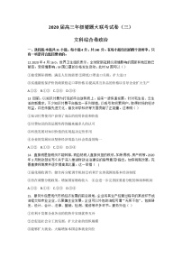 2020河南省高三年级猜题大联考（三）文综政治试题含答案