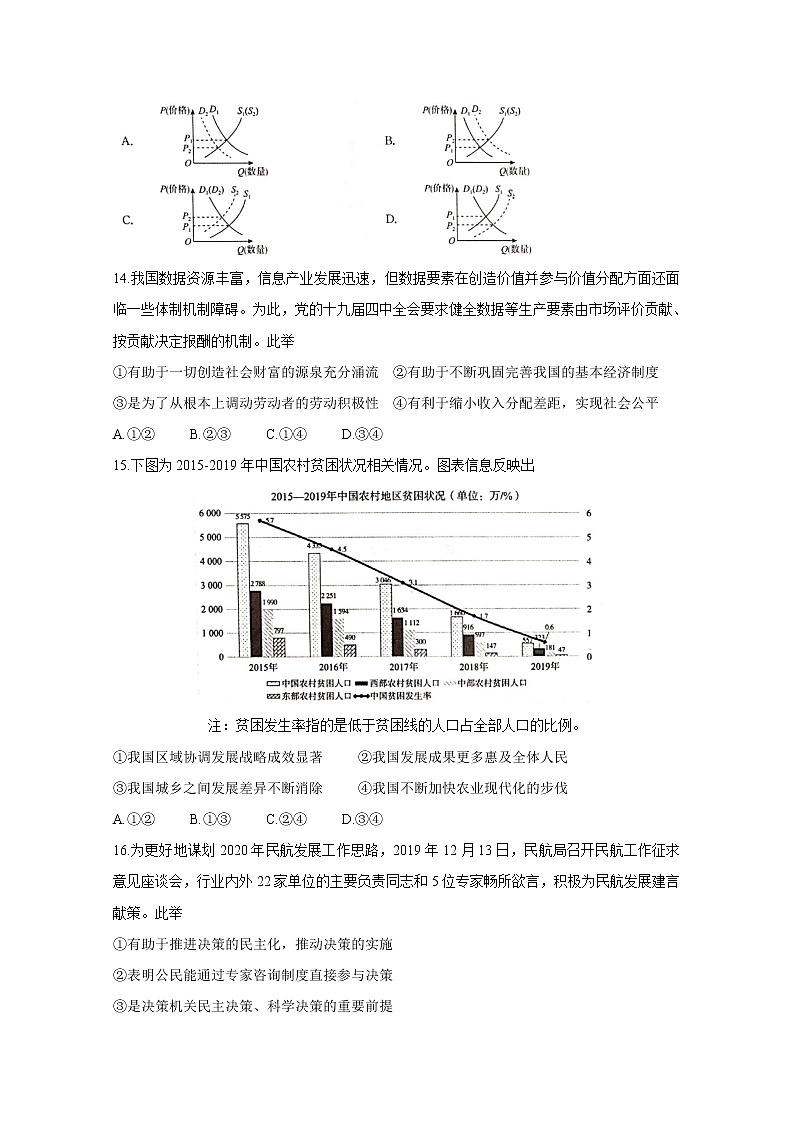 2020华大新高考联盟4月份教学质量测评政治含答案02
