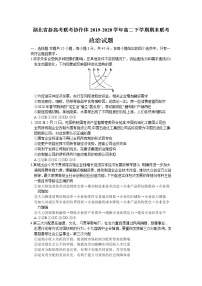 2020湖北省新高考联考协作体高二下学期期末联考政治试题含答案