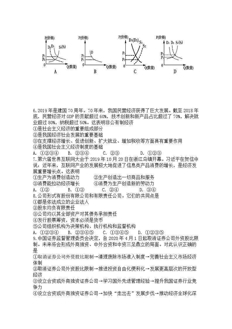 2020辽宁省六校协作体高二下学期期中考试政治试卷含答案第2页