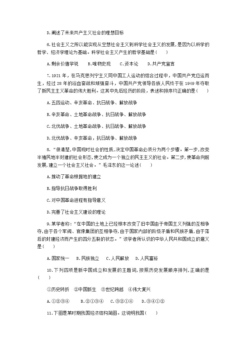 2021襄阳五校（宜城一中、枣阳一中、襄州一中、曾都一中、南漳一中）高一上学期期中联考政治试卷含答案03