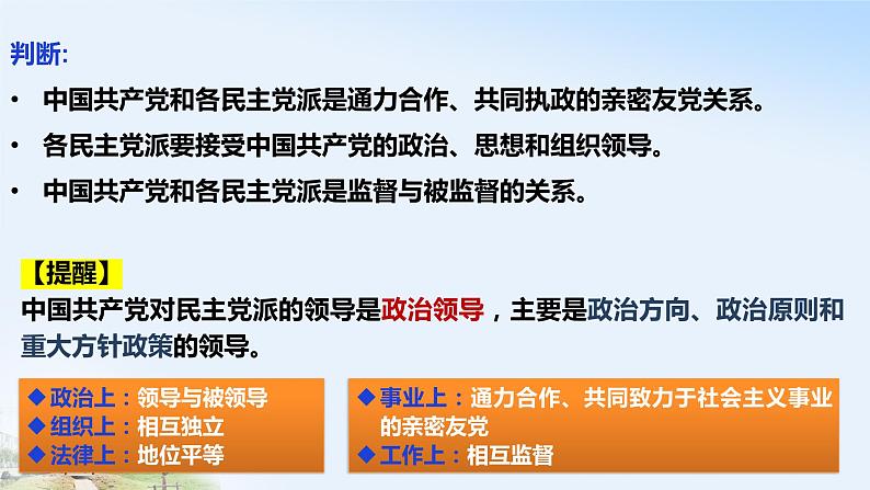 6.1 中国共产党领导的多党合作和政治协商制度 课件第7页