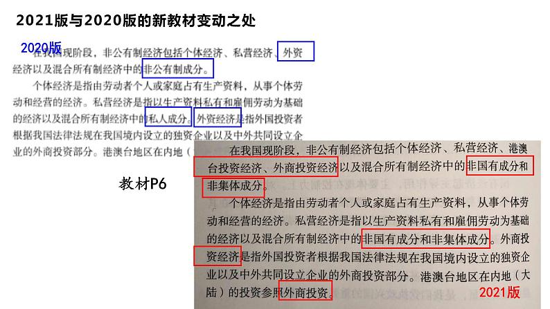 《经济与社会》教材变动课件第1页