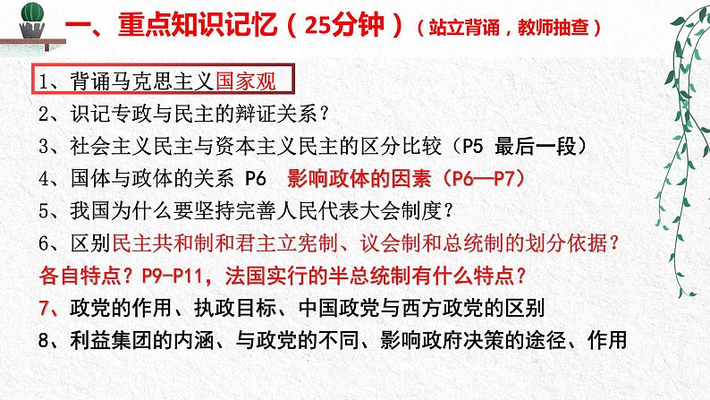 2022年统编版高二下学期选必一《当代国际政治与经济》第一课  国体与政体PPT复习课件第3页