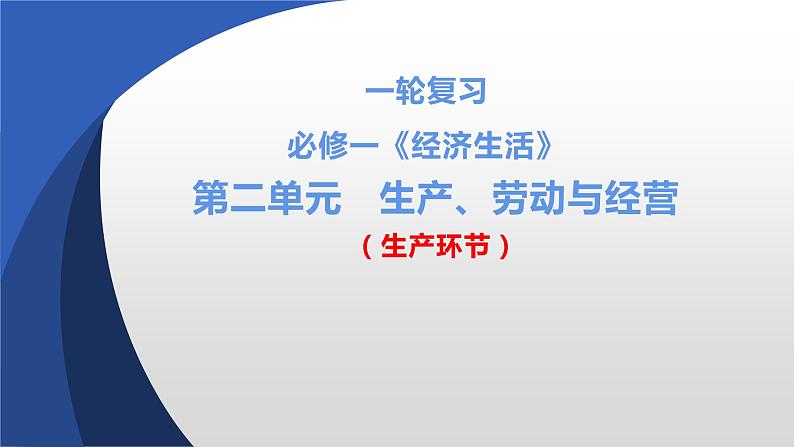 第四课 生产与生产资料所有制 课件-2023届高考政治一轮复习人教版必修一经济生活第1页