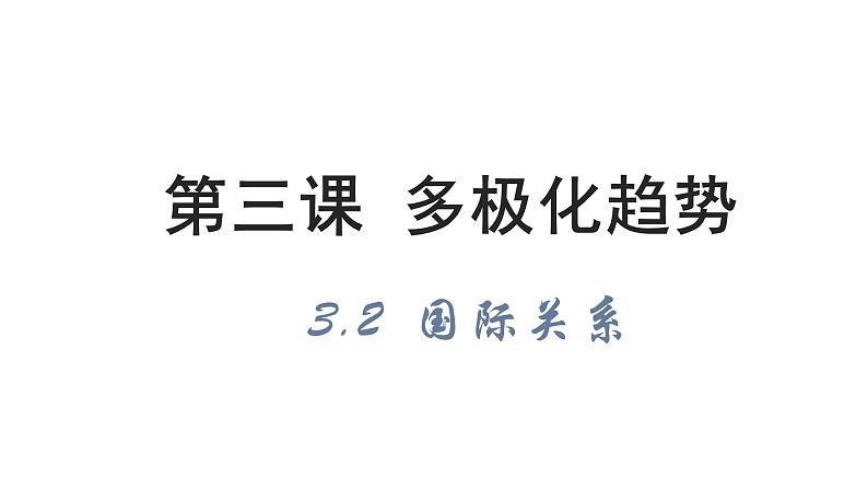 3.2 国际关系 课件-2022-2023学年高中政治统编版选择性必修一当代国际政治与经济第1页