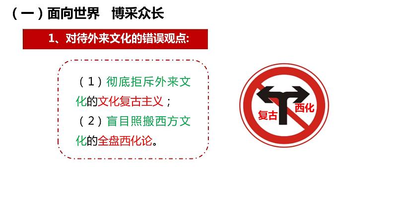 8.3 正确对待外来文化 课件-2022-2023学年高中政治统编版必修四哲学与文化06