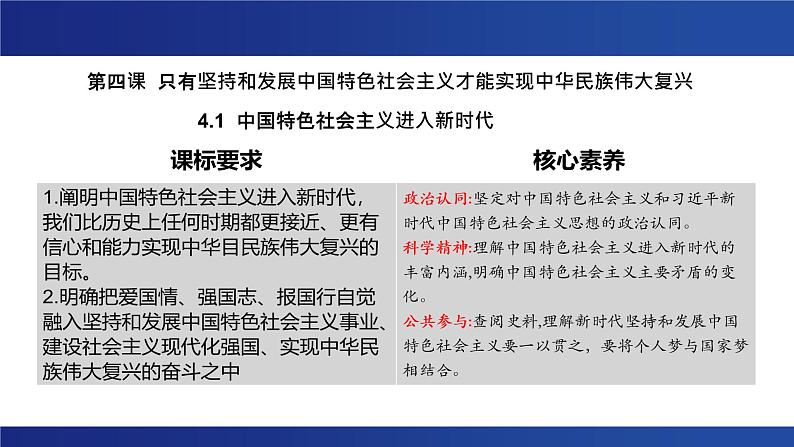 4.1 中国特色社会主义进入新时代 课件第1页