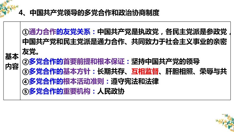 7.1中国特色社会主义政党制度课件-2023届高考政治一轮复习人教版必修2政治生活第5页