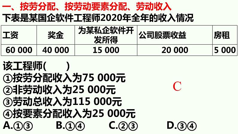 专题三 分配理论-2023年高考政治二轮复习专题精讲课件（人教版）第4页