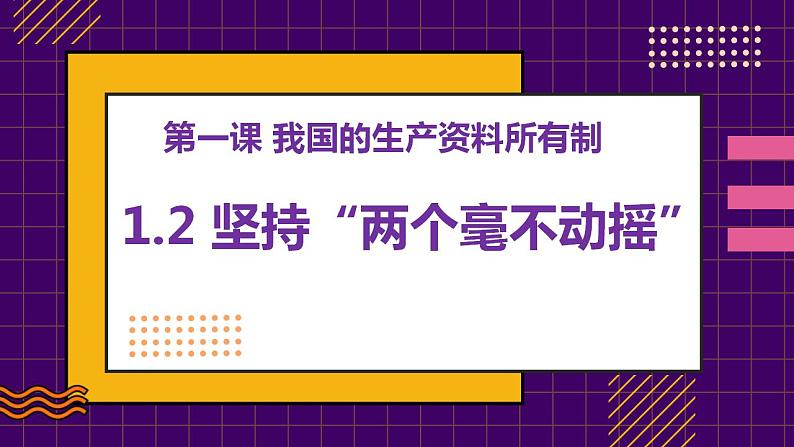 1.2坚持“两个毫不动摇” 课件-2022-2023学年高中政治统编版必修二经济与社会01