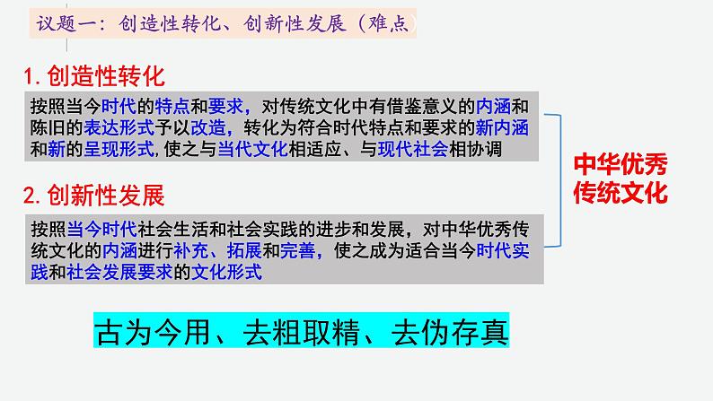 7.3弘扬中华优秀传统文化与民族精神 课件-2022-2023学年高中政治统编版必修四哲学与文化06