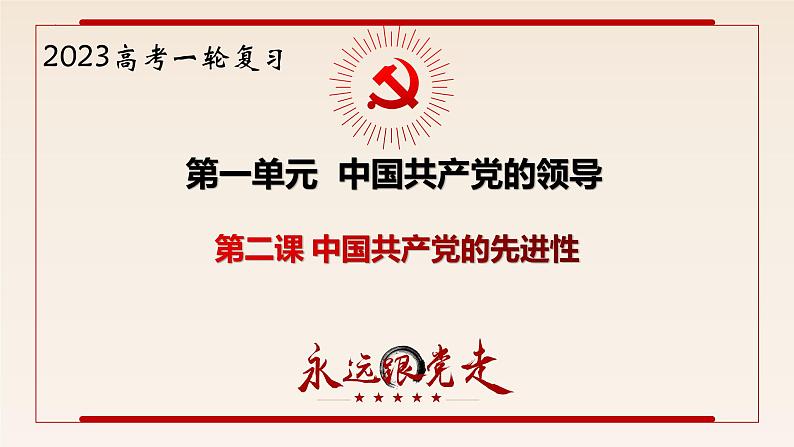 第二课 中国共产党的先进性 课件-2023届高三政治一轮复习必修3政治与法治第1页