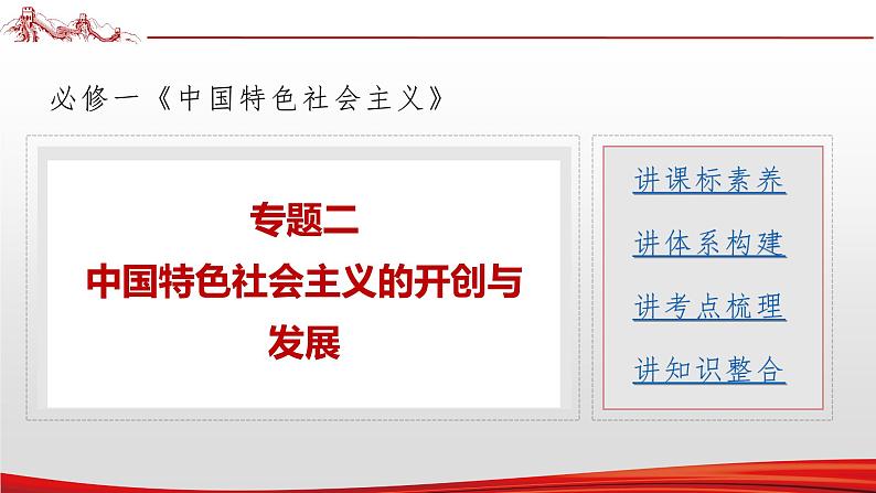 【备战2023高考】政治全复习——专题02《中国特色社会主义的开创与发展》课件第1页