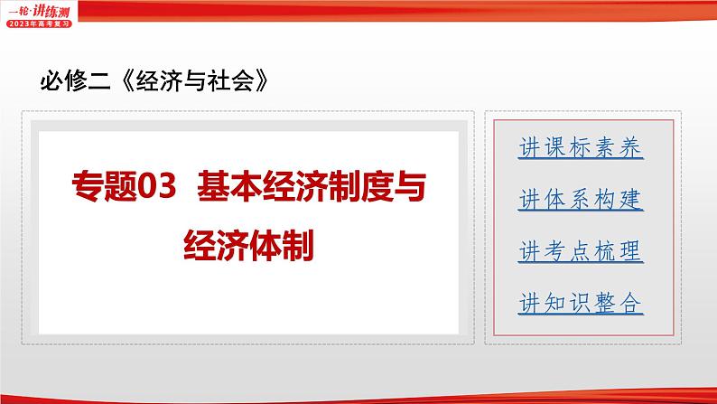 【备战2023高考】政治全复习——专题03《基本经济制度与经济体制》课件（浙江专版）01