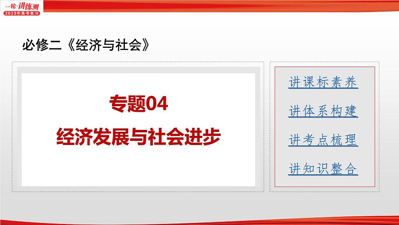 【备战2023高考】政治全复习——专题04《经济发展与社会进步》课件（浙江专版）01