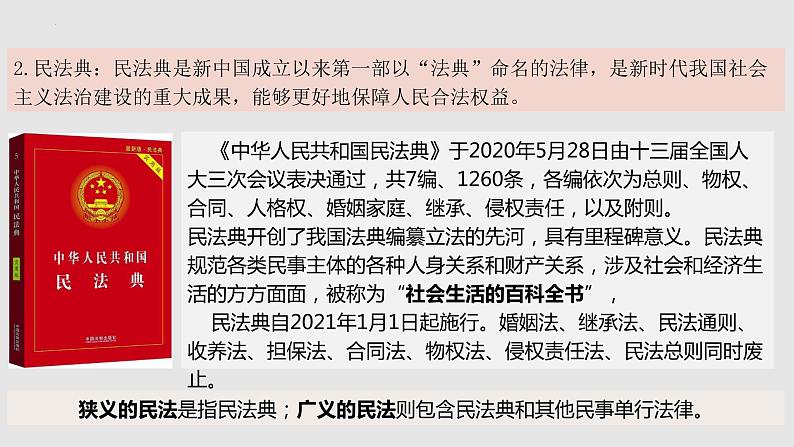 【备战2023高考】政治全复习——第01课　在生活中学民法用民法（精讲课件）（新教材新高考）06