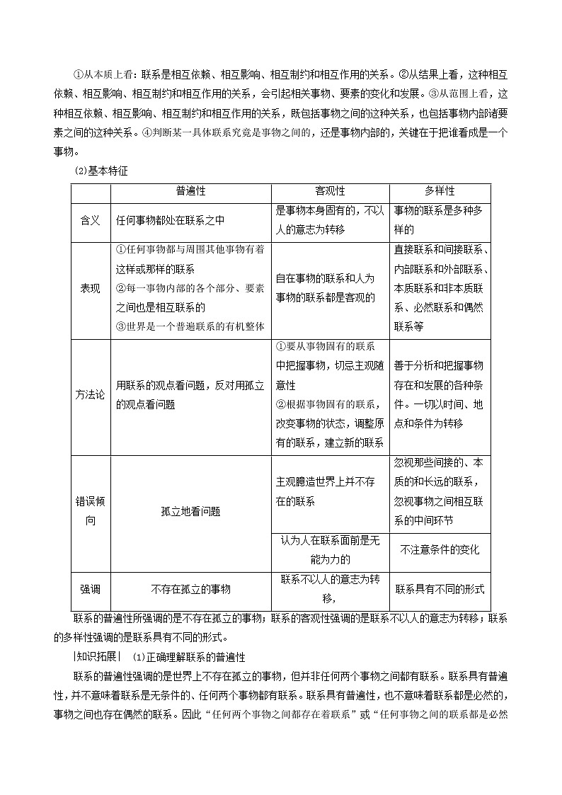 【备战2023高考】政治考点全复习——专题36《唯物辩证法的联系观》考点细究（人教版）02