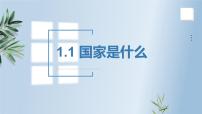 人教统编版选择性必修1 当代国际政治与经济国家是什么课文内容ppt课件