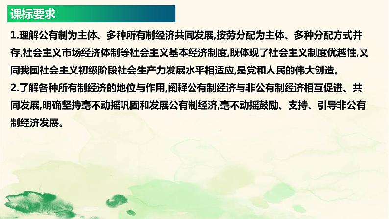 必修二第一课 我国的生产资料所有制 复习课件02