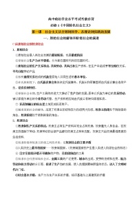 必修1+中国特色社会主义【考前必背】-2022-2023学年高中政治业水平考试知识点考前必背+考前集训（统编版）