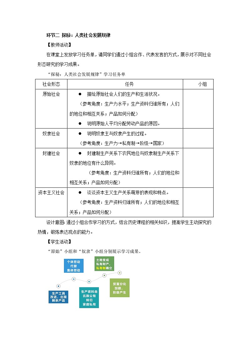 【高中统编政治】必修一 1.1原始社会的解体和阶级社会的演进 教案02