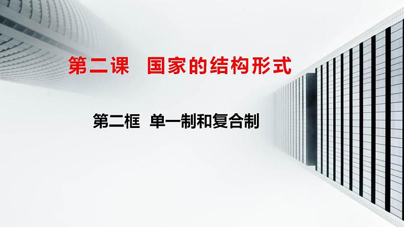 2.2 单一制和复合制 课件-2022-2023学年高中政治统编版选择性必修一当代国际政治与经济第1页