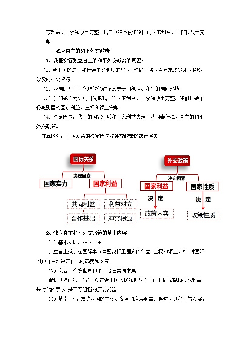 人教统编版选择性必修一第五课5.1 中国外交政策的形成与发展  课件（含视频）+教案+练习含解析卷03