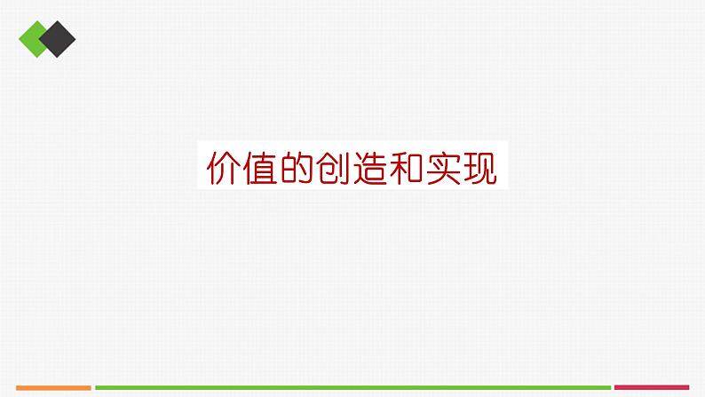 高中思想政治必修四 6.3价值的创造和实现 课件第1页