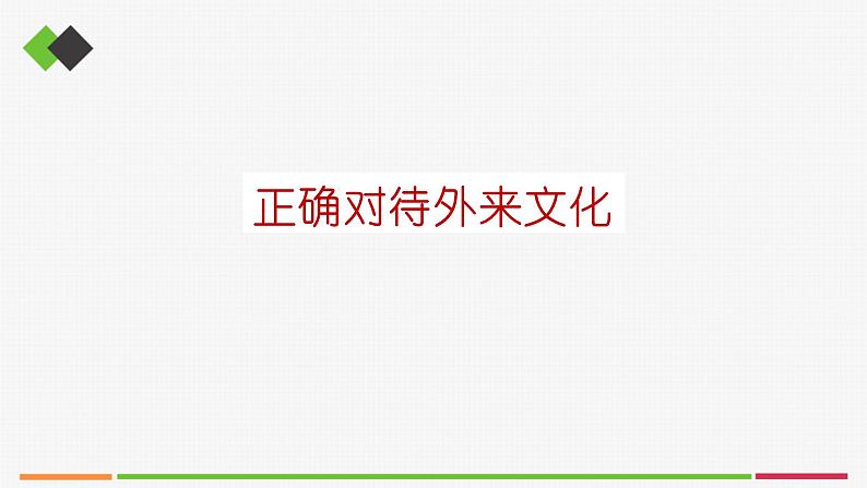 高中思想政治必修四 8.3正确对待外来文化 课件第2页