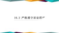 高中政治 (道德与法治)人教统编版选择性必修2 法律与生活严格遵守诉讼程序优质课ppt课件