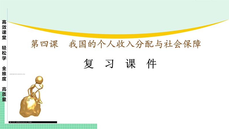 高中政治（必修2）第四课 我国的个人收入分配与社会保障【复习课件】第1页