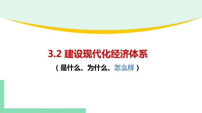 高中政治（必修2）3-2 建设现代化经济体系 课件第1页