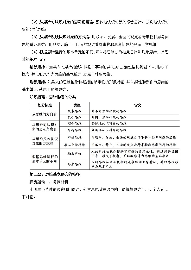 人教统编版高中政治选择性必修3 1.2思维形态及其特性 课件+素材（送教案练习）03