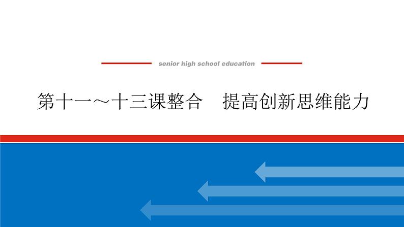 2023高考政治(新教材)复习课件 选择性必修3第十一～十三课整合 提高创新思维能力01