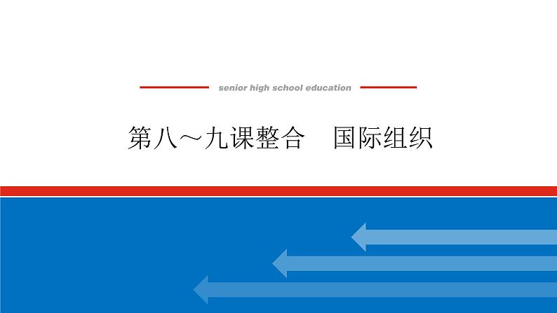 2023高考政治(新教材)复习课件 选择性必修1 第八～九课整合 国际组织01