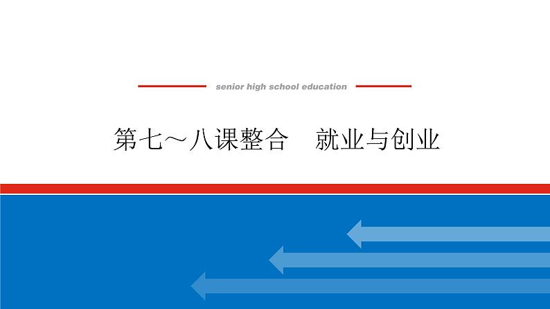 2023高考政治(新教材)复习课件 选择性必修2 第七～八课整合 就业与创业第1页