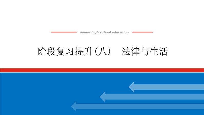 2023高考政治(新教材)复习课件 阶段复习提升(八) 法律与生活01