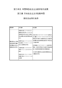 新高中政治高考第二课 只有社会主义才能救中国 学案