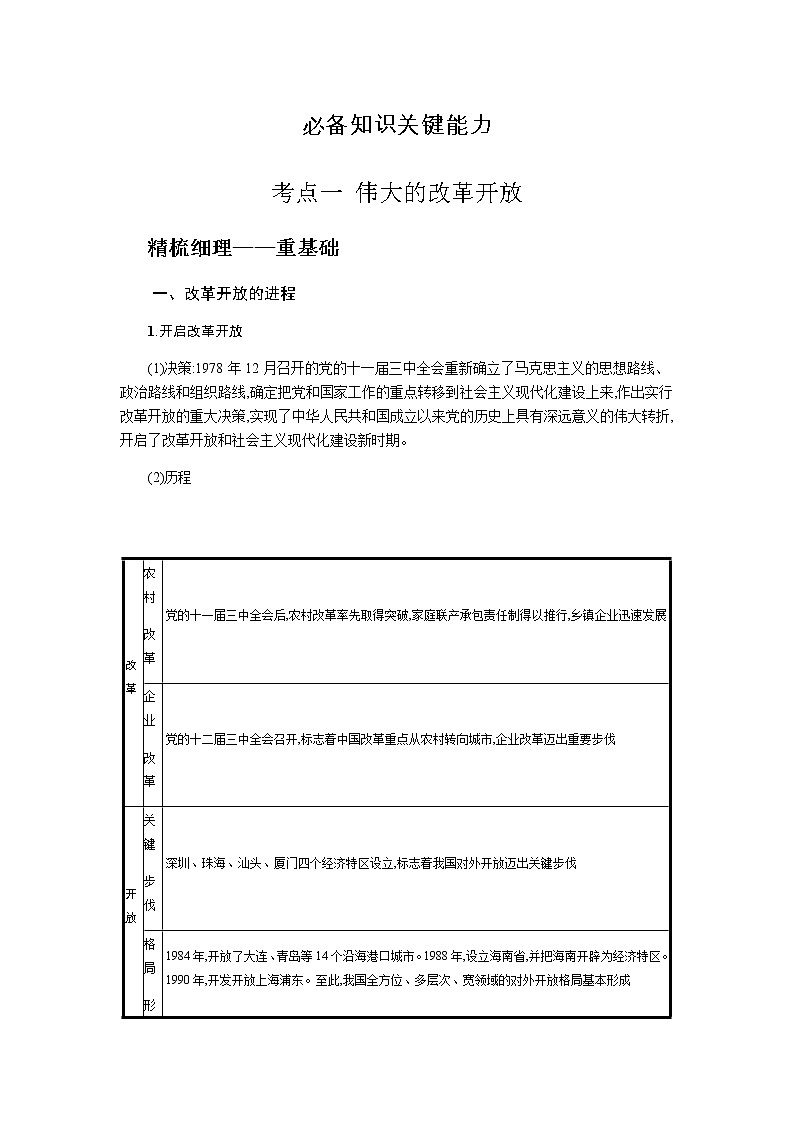 新高中政治高考第三课 只有中国特色社会主义才能发展中国 学案02