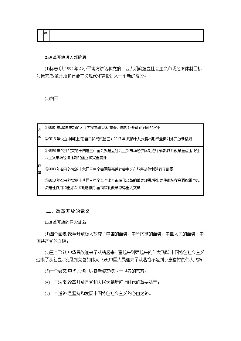 新高中政治高考第三课 只有中国特色社会主义才能发展中国 学案03