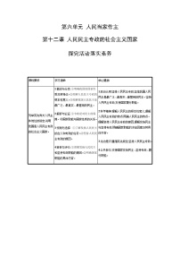 新高中政治高考第十二课 人民民主专政的社会主义国家 学案