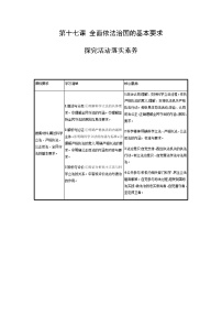 新高中政治高考第十七课 全面依法治国的基本要求 学案