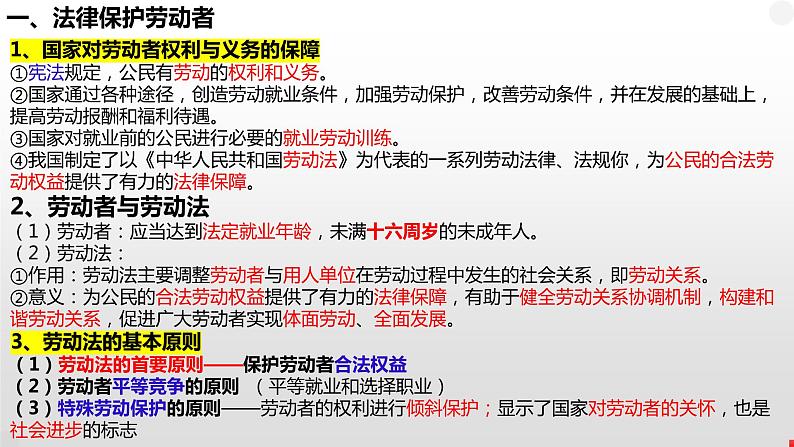 第七课 做个明白的劳动者 课件-2023届高考政治一轮复习统编版选择性必修二法律与生活第3页