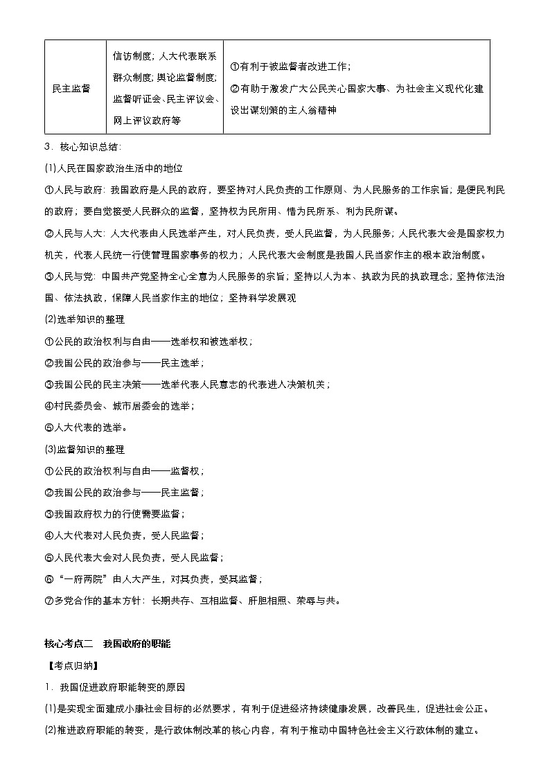 新高中政治高考 2021届高考二轮精品专题五 公民与政府 学生版第3页