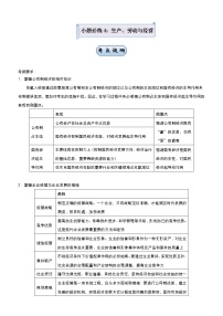 新高中政治高考 2021届小题必练4 生产、劳动与经营 学生版