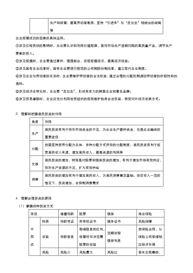 新高中政治高考 2021届小题必练4 生产、劳动与经营 教师版第2页
