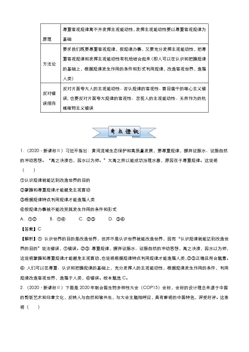 新高中政治高考 2021届小题必练15 辩证唯物主义 教师版第3页