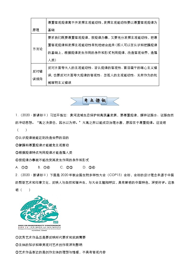 新高中政治高考 2021届小题必练15 辩证唯物主义 学生版第3页