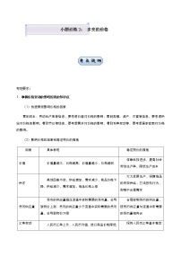 新高中政治高考 （新高考）2021届小题必练2 多变的价格 教师版